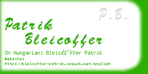 patrik bleicoffer business card